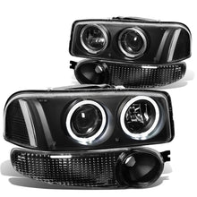 Load image into Gallery viewer, 01-06 GMC Yukon Denali / Sierra 1500 Denali LED Halo Projector Headlights