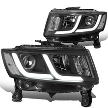 Load image into Gallery viewer, 14-16 Jeep Grand Cherokee Projector Headlights Black Housing Clear