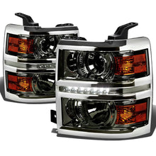 Load image into Gallery viewer, 14-16 Chevrolet Silverado LED Projector Headlights Smoke Housing