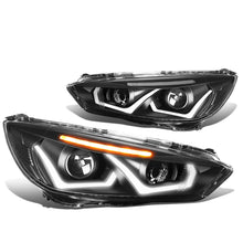 Load image into Gallery viewer, 2015-2017 Ford Focus LED Dual Halo Projector Headlights Black
