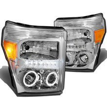 Load image into Gallery viewer, 2011-2016 Ford F-250 F-350 F-450 F-550 LED Halo Projector Headlights