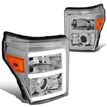 Load image into Gallery viewer, 2011-2016 Ford F-250 F-350 F-450 F-550 LED Halo Projector Headlights