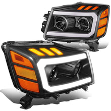 Load image into Gallery viewer, 2004-2015 Nissan Titan/Armada 3D LED DRL Projector Headlights Black