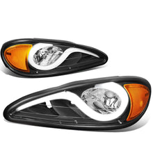Load image into Gallery viewer, 99-05 Pontiac Grand Am 3D LED DRL Projector Headlights Black/Amber