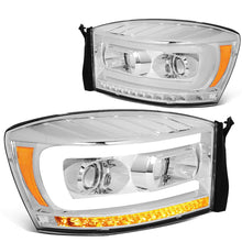 Load image into Gallery viewer, 06-09 Dodge Ram LED DRL Projector Headlights Chrome Housing