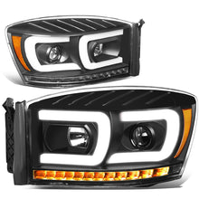 Load image into Gallery viewer, 06-09 Dodge Ram Projector Headlights w/ LED DRL Black Housing
