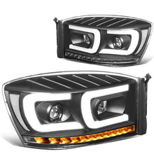 Load image into Gallery viewer, 06-09 Dodge Ram Dual LED DRL Projector Headlights Black/Clear