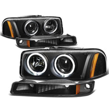 Load image into Gallery viewer, 99-07 GMC Sierra Yukon LED Dual Halo Projector Headlights