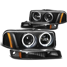 Load image into Gallery viewer, 99-07 GMC Sierra Yukon LED Dual Halo Projector Headlights