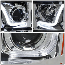 Load image into Gallery viewer, 07-13 GMC Sierra L-Bar Halo Projector Headlights Chrome Housing