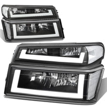 Load image into Gallery viewer, 04-12 Chevrolet Colorado LED DRL Headlights Black Housing Clear Corner