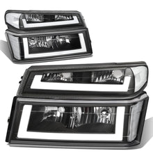 Load image into Gallery viewer, 04-12 Chevrolet Colorado LED DRL Headlights Black Housing Clear Corner