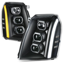 Load image into Gallery viewer, 07-14 Cadillac Escalade Projector Headlights Black Housing Clear Corner