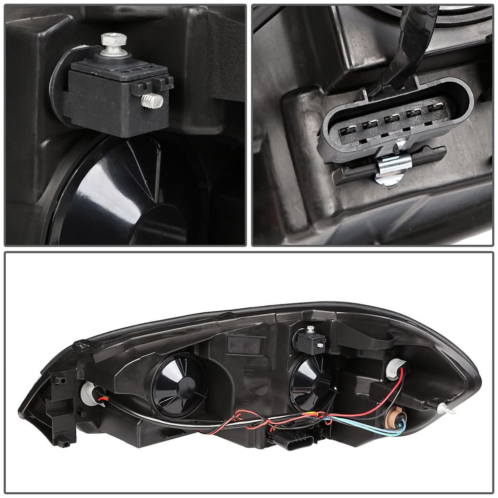 06-16 Chevrolet Impala/Monte Carlo LED DRL Headlights - Black/Clear