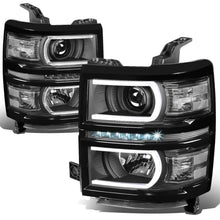 Load image into Gallery viewer, 2014-2015 Chevrolet Silverado 1500 LED DRL Headlights - Black Housing