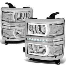 Load image into Gallery viewer, 14-15 Chevrolet Silverado 1500 LED DRL Headlights - Chrome Housing