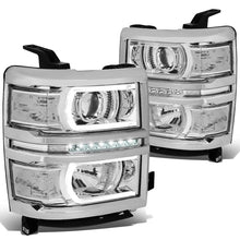 Load image into Gallery viewer, 14-15 Chevrolet Silverado 1500 LED DRL Headlights - Chrome Housing