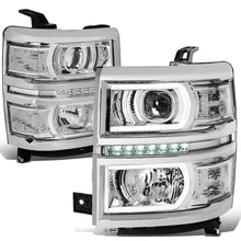 Load image into Gallery viewer, 14-15 Chevrolet Silverado 1500 LED DRL Headlights - Chrome Housing