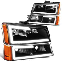 Load image into Gallery viewer, 03-07 Chevrolet Silverado / 03-06 Avalanche LED DRL Headlights Black