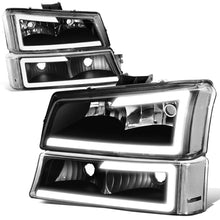 Load image into Gallery viewer, 03-07 Chevrolet Silverado / 03-06 Avalanche LED DRL Headlights 4PC Black