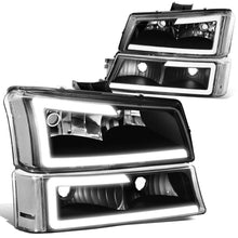 Load image into Gallery viewer, 03-07 Chevrolet Silverado / 03-06 Avalanche LED DRL Headlights 4PC Black