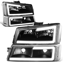 Load image into Gallery viewer, 03-07 Chevrolet Silverado / 03-06 Avalanche LED DRL Headlights 4PC Black
