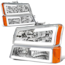 Load image into Gallery viewer, 2003-2007 Chevrolet Silverado / Avalanche LED DRL Headlights Chrome