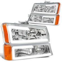 Load image into Gallery viewer, 2003-2007 Chevrolet Silverado / Avalanche LED DRL Headlights Chrome