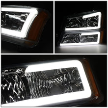 Load image into Gallery viewer, 2003-2007 Chevrolet Silverado / Avalanche LED DRL Headlights Chrome
