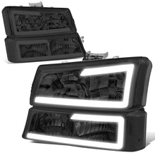Load image into Gallery viewer, 2003-2007 Chevrolet Silverado / Avalanche LED DRL Headlights - Smoke