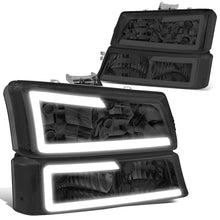 Load image into Gallery viewer, 2003-2007 Chevrolet Silverado / Avalanche LED DRL Headlights - Smoke