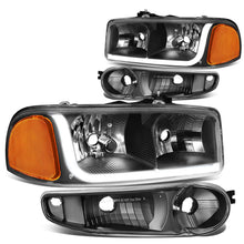Load image into Gallery viewer, 01-07 GMC Sierra/Yukon LED DRL Headlights 4PC Black Housing