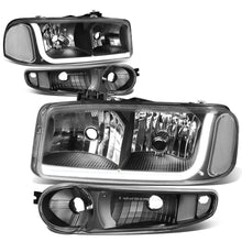 Load image into Gallery viewer, 01-07 GMC Sierra/Yukon LED DRL Headlights 4PC Black Housing