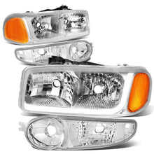 Load image into Gallery viewer, 01-07 GMC Sierra/Yukon LED DRL Headlights 4PC Chrome Housing