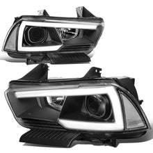 Load image into Gallery viewer, 2011-2014 Dodge Charger LED DRL Projector Headlights - Black Housing