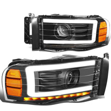Load image into Gallery viewer, 2002-2005 Dodge Ram LED DRL Projector Headlights Black Housing