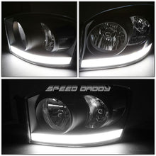 Load image into Gallery viewer, 06-09 Dodge Ram LED DRL Black Housing Headlights - H13 Bulbs