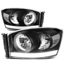 Load image into Gallery viewer, 06-09 Dodge Ram LED DRL Black Housing Headlights - H13 Bulbs