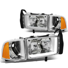 Load image into Gallery viewer, 94-02 Dodge Ram LED DRL Headlights Chrome Housing Amber Corner