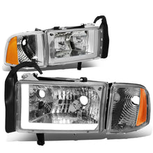 Load image into Gallery viewer, 94-02 Dodge Ram LED DRL Headlights Chrome Housing Amber Corner