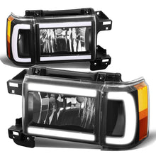 Load image into Gallery viewer, 87-91 Ford Bronco F-150 F-250 F-350 LED DRL Headlights Black Housing