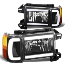 Load image into Gallery viewer, 87-91 Ford Bronco F-150 F-250 F-350 LED DRL Headlights Black Housing