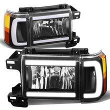 Load image into Gallery viewer, 87-91 Ford Bronco F-150 F-250 F-350 LED DRL Headlights Black Housing