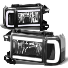 Load image into Gallery viewer, 87-91 Ford Bronco F-150 F-250 F-350 LED DRL Headlights Black Housing