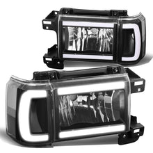 Load image into Gallery viewer, 87-91 Ford Bronco F-150 F-250 F-350 LED DRL Headlights Black Housing