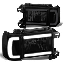 Load image into Gallery viewer, 87-91 Ford Bronco F-150 F-250 F-350 LED DRL Headlights Black Smoke