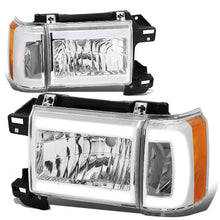 Load image into Gallery viewer, 87-91 Ford Bronco F-150 F-250 F-350 LED DRL Chrome Headlights