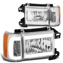 Load image into Gallery viewer, 87-91 Ford Bronco F-150 F-250 F-350 LED DRL Chrome Headlights