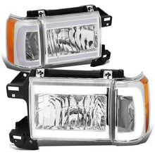 Load image into Gallery viewer, 87-91 Ford Bronco F-150 F-250 F-350 LED DRL Chrome Headlights