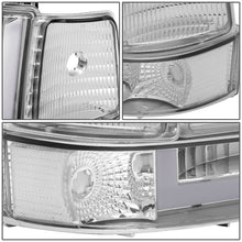 Load image into Gallery viewer, 92-96 Ford F-150 F-250 F-350 Bronco Dual LED DRL Headlights Chrome